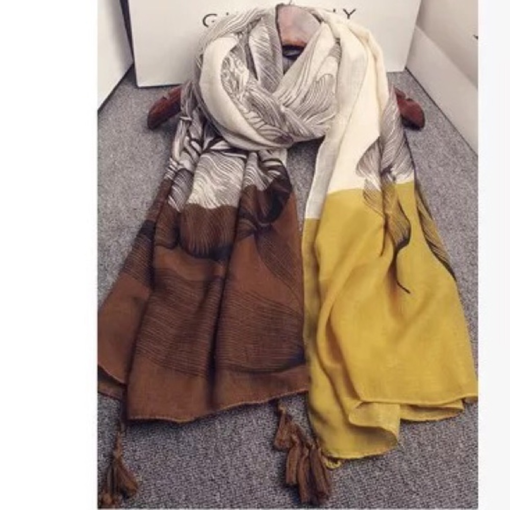 Classic Lotus Duo Color Scarf - Item #039